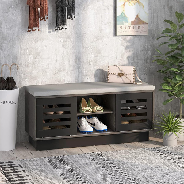 Entryway bench shop with sliding doors